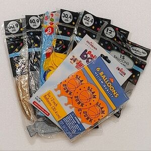 🎈 Lot of 8 Mixed Balloon Packs – Amscan, Kaleidoscope – 68 Balloons Total